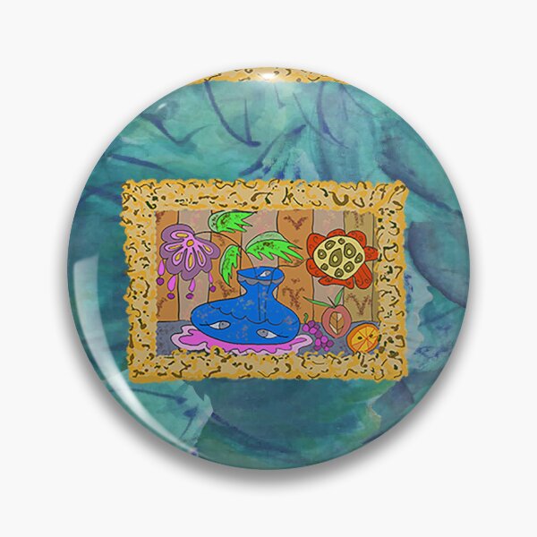 Item preview, STILL LIFE ON TURQUOISE PRINTED WALLPAPER designed and sold by ABEBERMANCHUTE.