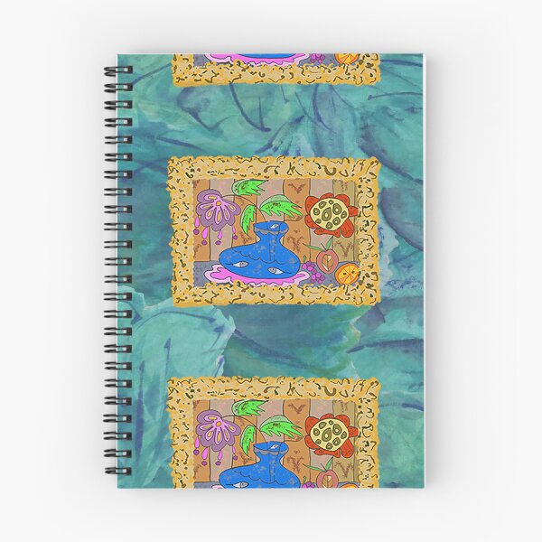 Item preview, STILL LIFE ON TURQUOISE PRINTED WALLPAPER designed and sold by ABEBERMANCHUTE.