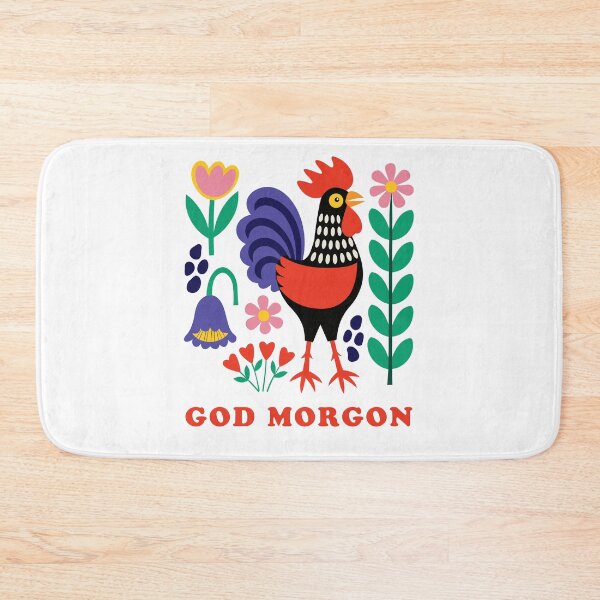 Item preview, God Morgon Rooster Folk Art Scandinavian Farm designed and sold by AntiqueImages.