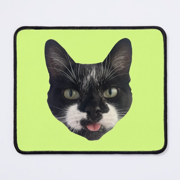 Item preview, Tuxedo Cat Tongue Blep Kitty Black and White designed and sold by lilpoltergeist.