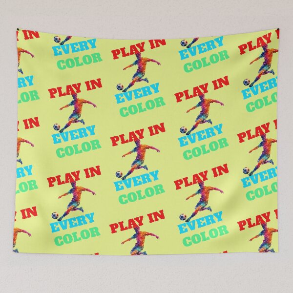 Item preview, Play in Every Color Football Player Rainbow designed and sold by Mauswohn.