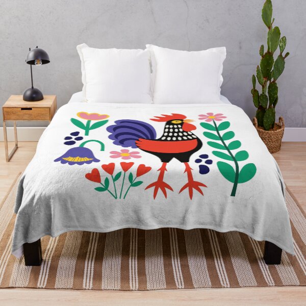 Item preview, Scandinavian Folk Art Rooster Backyard Chickens designed and sold by AntiqueImages.