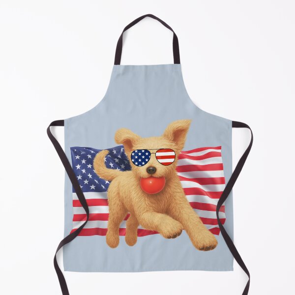 Item preview, Patriotic Pup - Daisy Doodle with flag and sunglasses designed and sold by Doodles Down South.