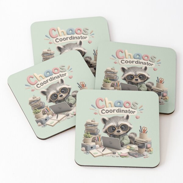Item preview, Chaos Coordinator Raccoon | Cute 3D Office Animal Sticker designed and sold by Moons Studio.