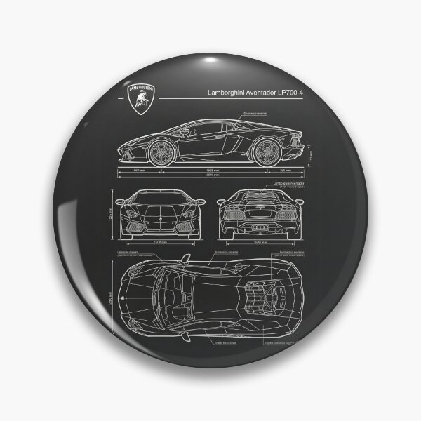 Item preview, Lamborghini Aventador LP700-4 Blueprint Modern Supercar Outline designed and sold by Motorline44.