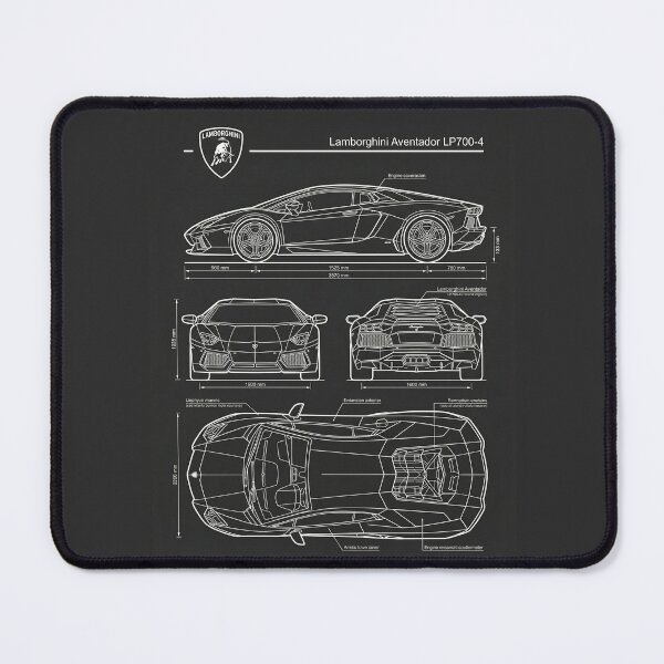 Item preview, Lamborghini Aventador LP700-4 Blueprint Modern Supercar Outline designed and sold by Motorline44.