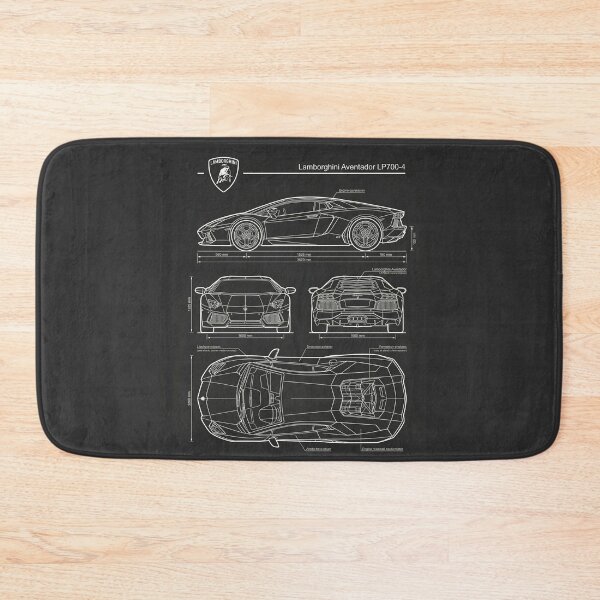 Item preview, Lamborghini Aventador LP700-4 Blueprint Modern Supercar Outline designed and sold by Motorline44.