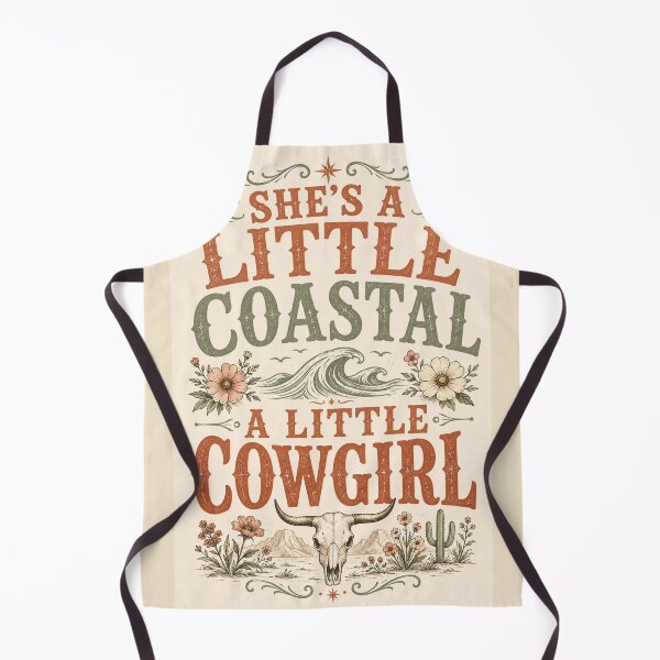 Item preview, She's A Little Coastal A Little Cowgirl – Bold Distressed Typography Art | Coastal Cowgirl Shirt Gift designed and sold by irfanshikh.