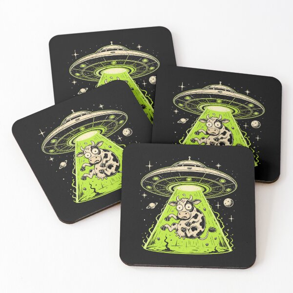 Item preview, Alien Cow Abduction Weirdcore Surreal designed and sold by HandicraftArt.
