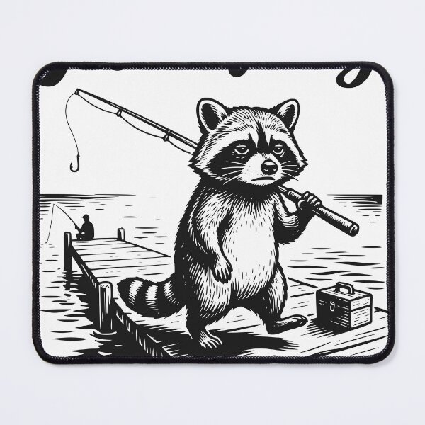 Item preview, Finding Another Spot Raccoon Fishing Sticker, Funny Fishing Decal designed and sold by TeeVerse27.