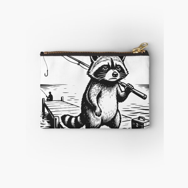 Item preview, Finding Another Spot Raccoon Fishing Sticker, Funny Fishing Decal designed and sold by TeeVerse27.
