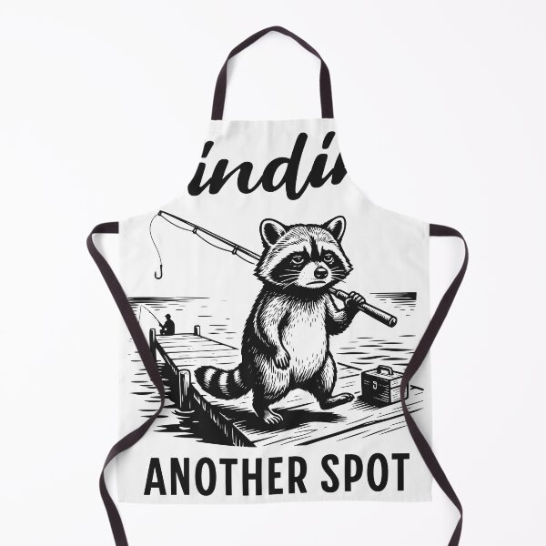 Item preview, Finding Another Spot Raccoon Fishing Sticker, Funny Fishing Decal designed and sold by TeeVerse27.
