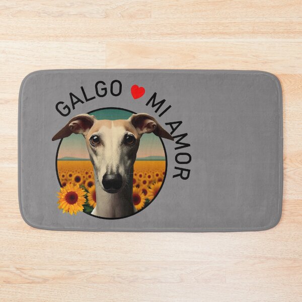 Item preview, Galgo in a sunflower field designed and sold by GALOGO – Art for Sighthounds & Animal Welfare.