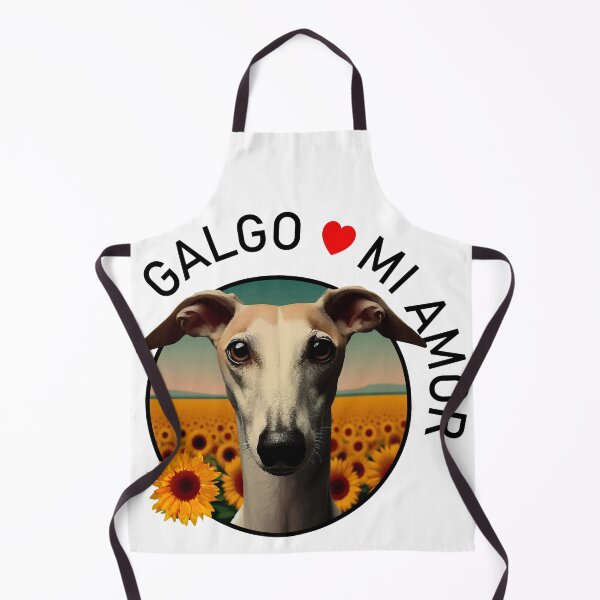 Item preview, Galgo in a sunflower field designed and sold by GALOGO – Art for Sighthounds & Animal Welfare.