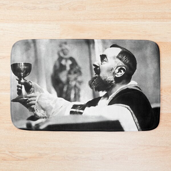 Item preview, Padre Pio Holds the Communion Cup in Prayer designed and sold by Jon-Baran.