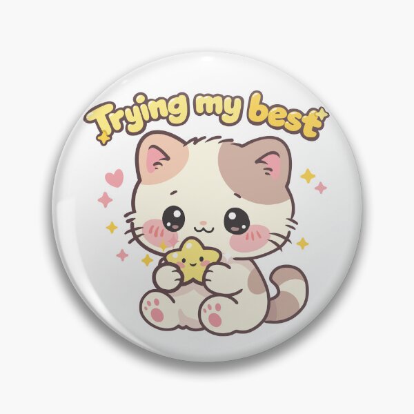 Item preview, Trying My Best Cat | Emotional Support Cat | Cute Motivational Aesthetic designed and sold by Kutiefy-shop.