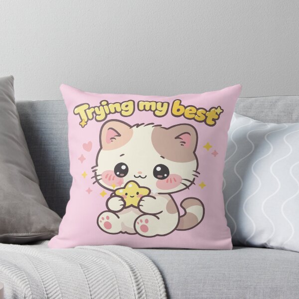 Item preview, Trying My Best Cat | Emotional Support Cat | Cute Motivational Aesthetic designed and sold by Kutiefy-shop.