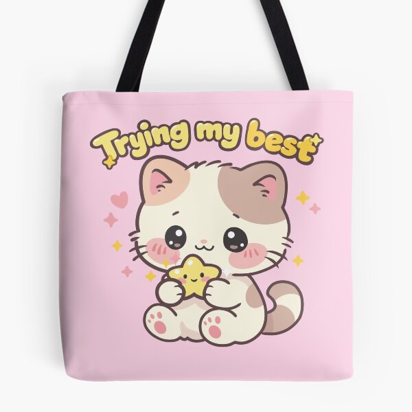 Item preview, Trying My Best Cat | Emotional Support Cat | Cute Motivational Aesthetic designed and sold by Kutiefy-shop.