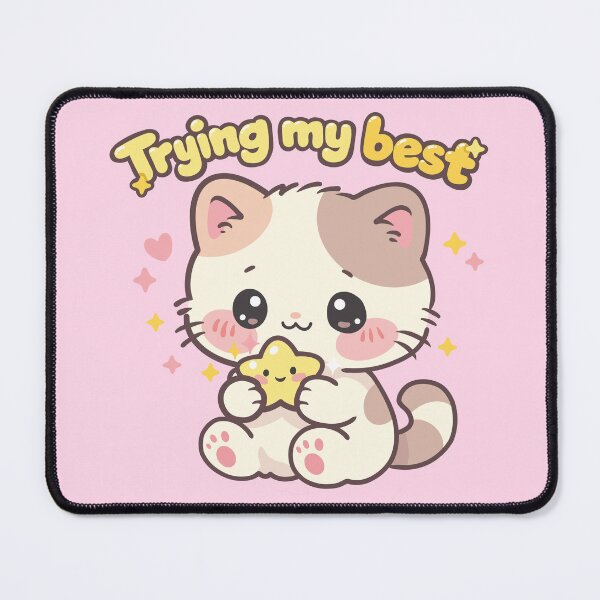 Item preview, Trying My Best Cat | Emotional Support Cat | Cute Motivational Aesthetic designed and sold by Kutiefy-shop.