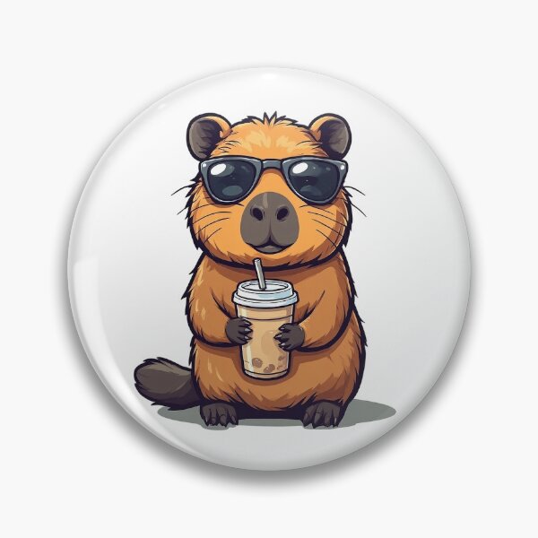 Item preview, Cute Capybara Wearing Sunglasses Iced Coffee T- Shirt designed and sold by khalidhammache.