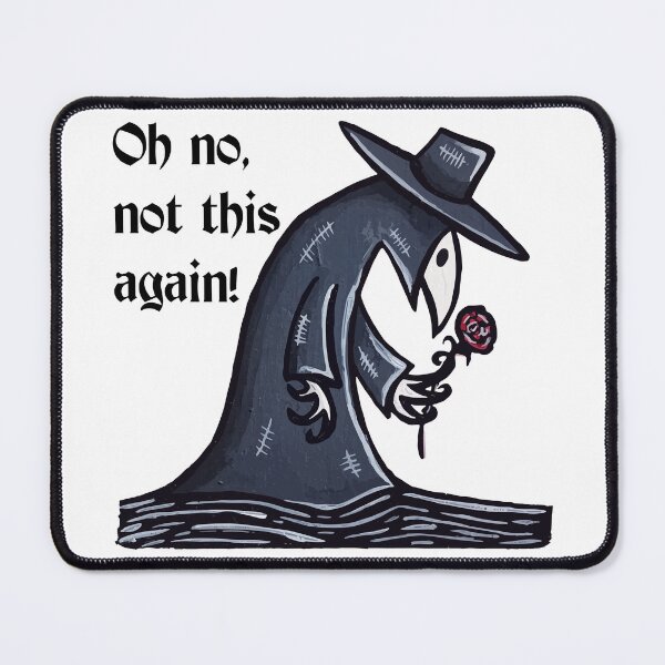 Item preview, Plague Doctor Holding Rose Hand Painted Not This Again Design designed and sold by TheRainFamily.