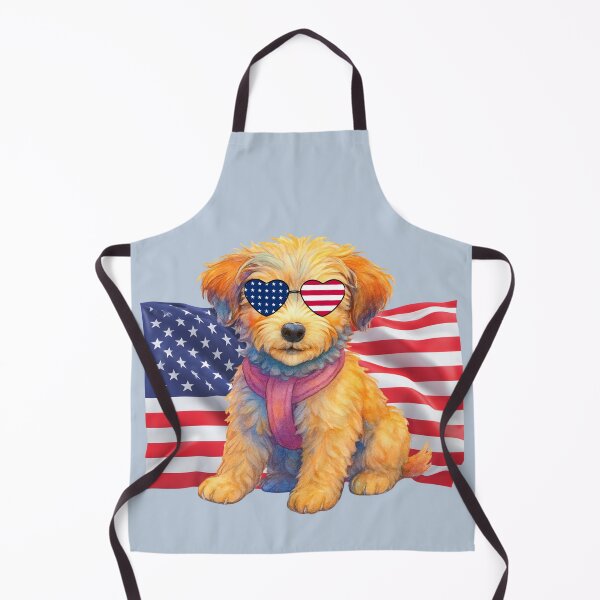 Item preview, Patriotic Pup - JoJo Doodle with flag and sunglasses designed and sold by Doodles Down South.