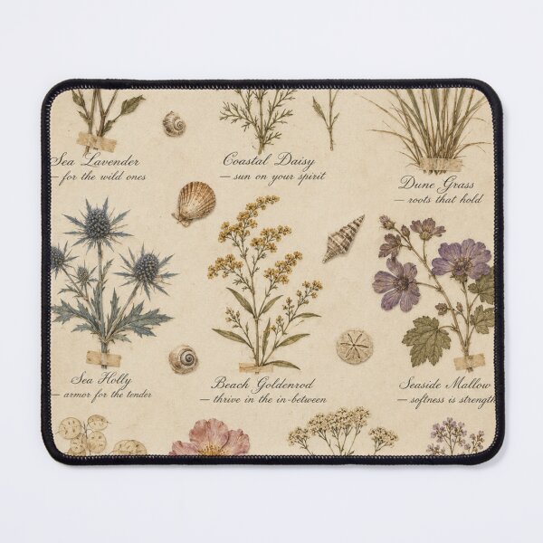 Item preview, Coastal Cowgirl Pressed Flower Herbarium – Vintage Botanical Art Print | Coastal Wildflower Gift designed and sold by irfanshikh.