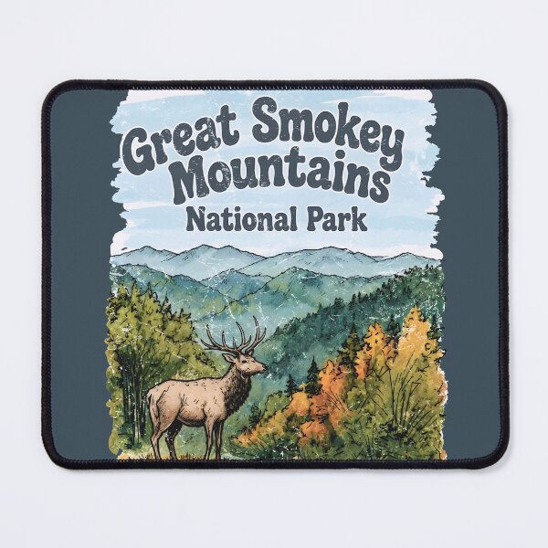 Item preview, Great Smoky Mountains National Park Colorful Landscape Cute Elk designed and sold by HowToCanadian.