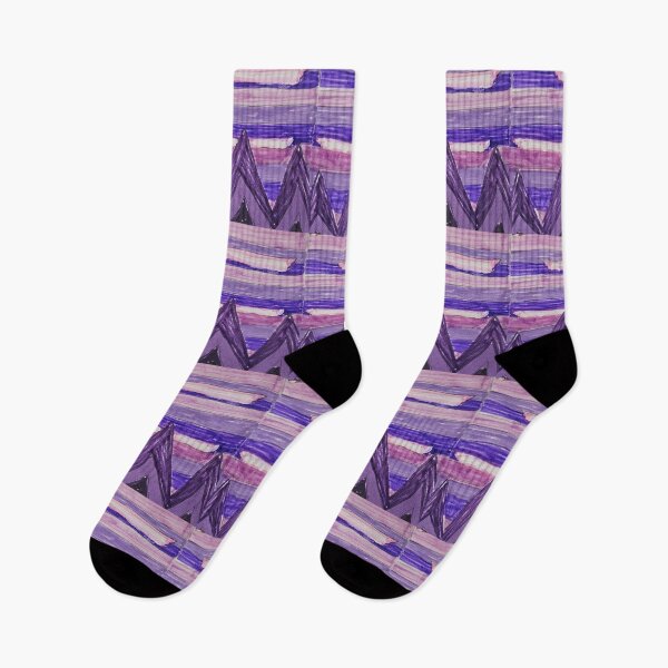 Item preview,  Abstract mountain skyline scene purple  designed and sold by DancingCreek.