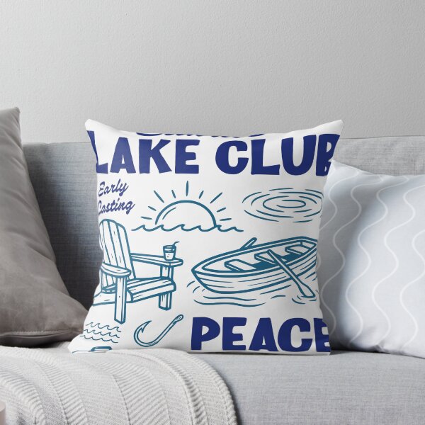Item preview, Sunrise Lake Club Fishing Sticker, Peaceful Lake Decal designed and sold by TeeVerse27.