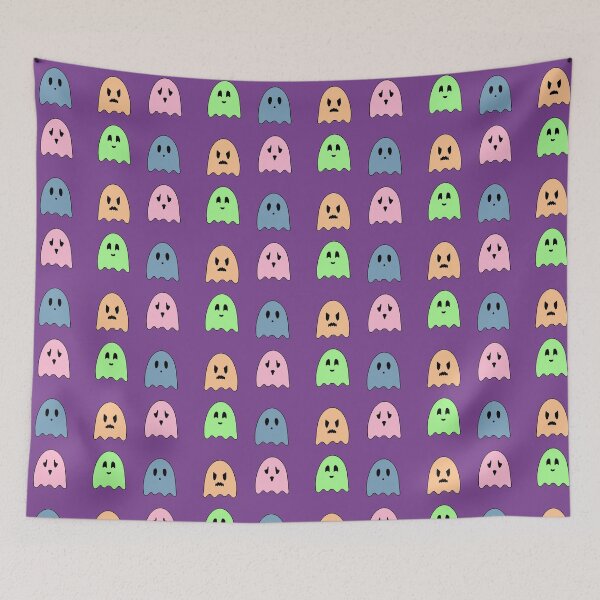 Item preview, Colorful Cute Small Spooky Ghost Ghosts Pattern designed and sold by lilpoltergeist.