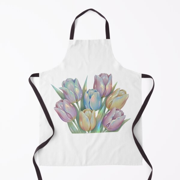 Item preview, Tulips Holographic Iridescent Floral Bouquet Art designed and sold by GymTanLaundry.