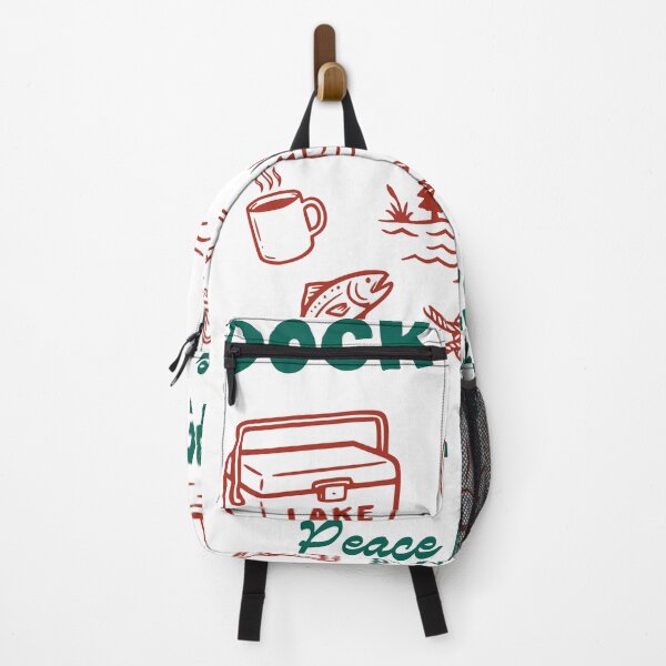 Item preview, Dock Coffee Fishing Sticker, Quiet Lake Escape Decal designed and sold by TeeVerse27.