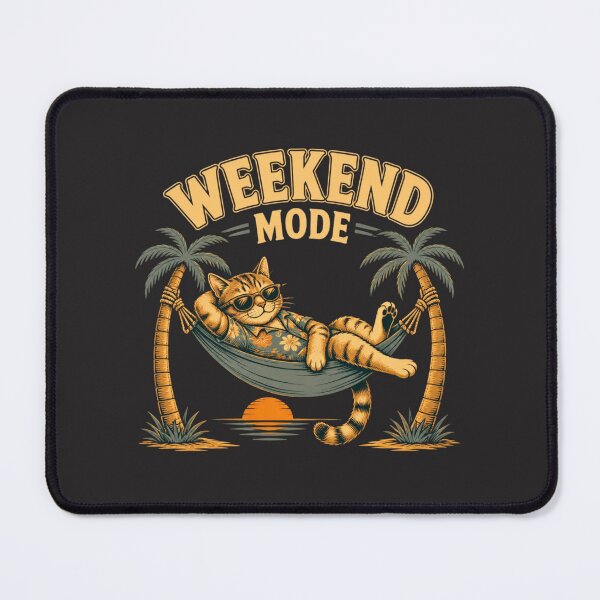 Item preview, Weekend Mode Cat Design designed and sold by AdicretorDesign.