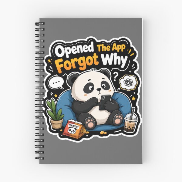 Item preview, Opened The App Forgot Why Panda Sticker designed and sold by PixoNest.