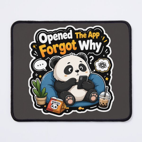 Item preview, Opened The App Forgot Why Panda Sticker designed and sold by PixoNest.