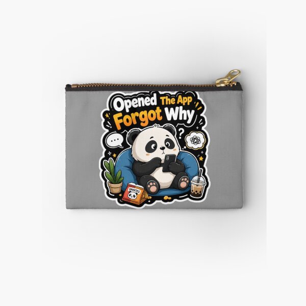 Item preview, Opened The App Forgot Why Panda Sticker designed and sold by PixoNest.