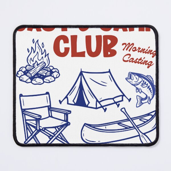 Item preview, Cast And Camp Club Fishing Sticker, Camping Fishing Decal designed and sold by TeeVerse27.