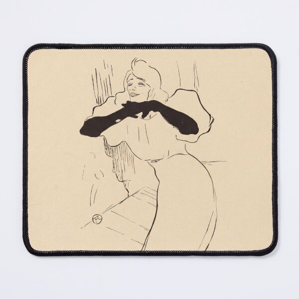 Item preview, Yvette Guilbert Linger Longer Loo by Henri de Toulouse-Lautrec | Art Nouveau Cabaret Poster Print designed and sold by artofuniverse.
