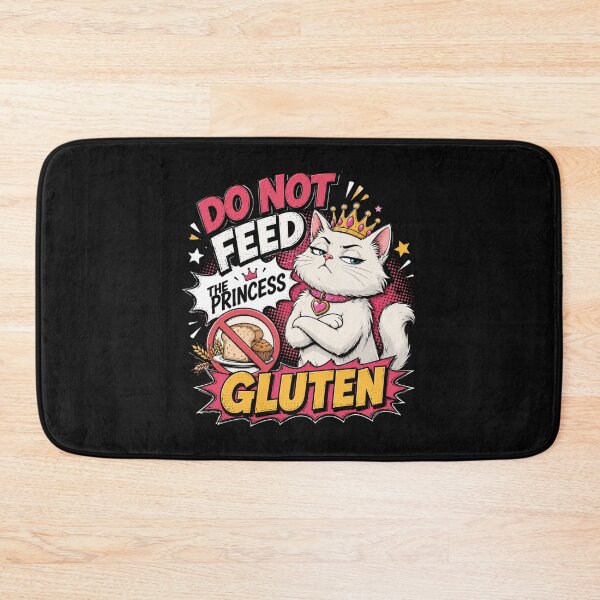 Item preview, Do Not Feed The Princess Gluten Cat – Funny Gluten Free Cat Comic Shirt designed and sold by La-Nuna.