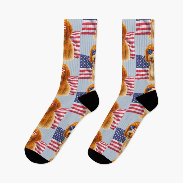 Item preview, Patriotic Pup - Leo Doodle with flag and sunglasses  designed and sold by Doodles Down South.