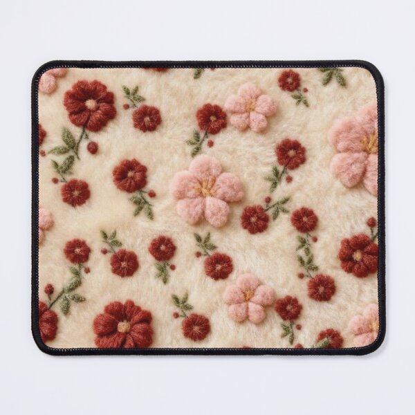 Item preview, Cozy Embroidered Floral Pattern on Soft Fur Phone Case designed and sold by aSLOvelas.