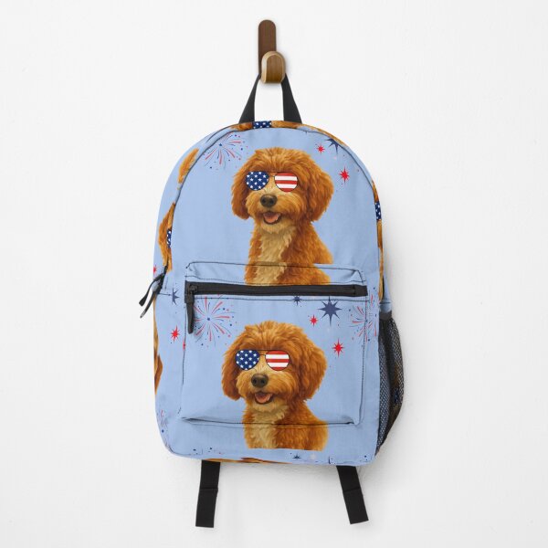 Item preview, Patriotic Pup - Leo Doodle with flag sunglasses designed and sold by Doodles Down South.