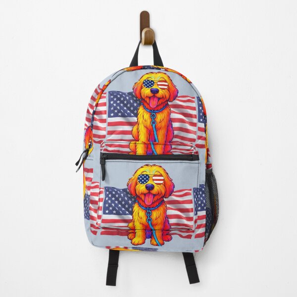 Item preview, Patriotic Pup - Dooley Doodle with flag and sunglasses designed and sold by Doodles Down South.