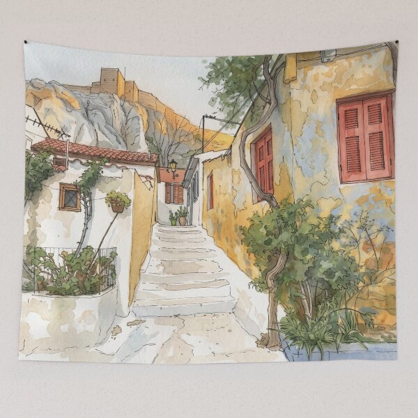 Item preview, Anafiotika neighborhood, Athens designed and sold by sid1802.