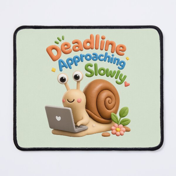 Item preview, Deadline Approaching Slowly - Cute Snail Laptop Pun | Kawaii Productivity Humor Sticker  designed and sold by Moons Studio.