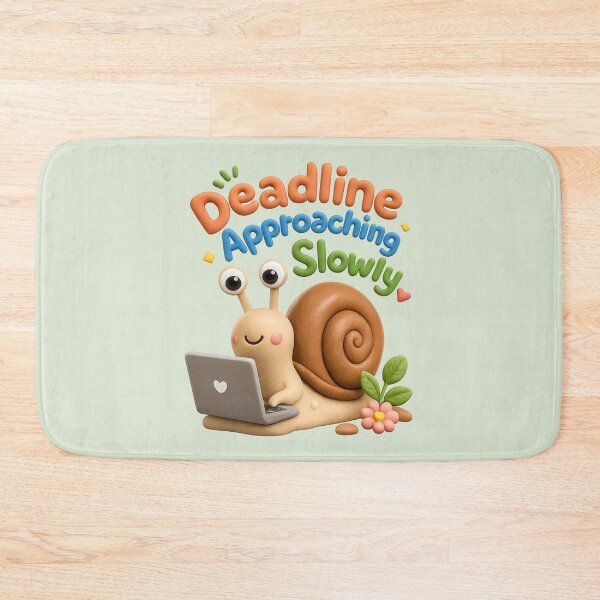 Item preview, Deadline Approaching Slowly - Cute Snail Laptop Pun | Kawaii Productivity Humor Sticker  designed and sold by Moons Studio.