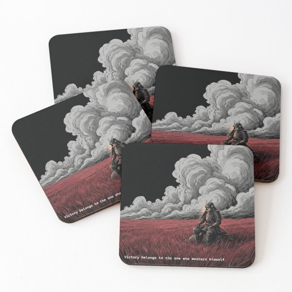 Item preview, Samurai Self-Mastery - Stoic Bushido Art in Crimson Red Grass designed and sold by WormJ.
