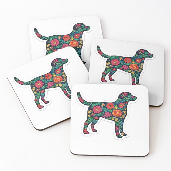 Item preview, Vibrant Floral Dog Silhouette Art - Colorful Pet Botanical designed and sold by PoojaArtLab.
