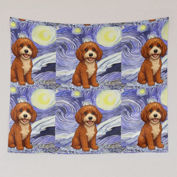 Item preview, Doodle Leo in moonlit painting designed and sold by Doodles Down South.